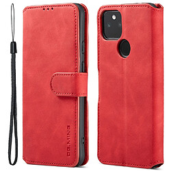 Etui en PU DG.MING style rétro, fermoir magnétique avec support pliable, rouge pour votre Google Pixel 5a 5G