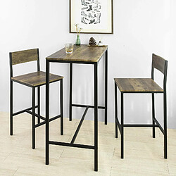 SoBuy OGT03-XL Set de 1 Table de Bar + 2 Chaises