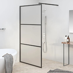 vidaXL Paroi de douche 100x195 cm Verre ESG dépoli Noir