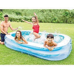 Intex Piscine rectangulaire Family - Longueur 262 cm x Largeur 175 cm - Bleu et blanc