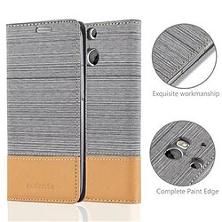 Cadorabo Coque HTC ONE M8 Etui en Gris