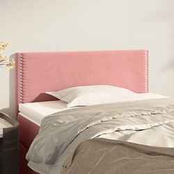 vidaXL Tête de lit Rose 100x5x78/88 cm Velours