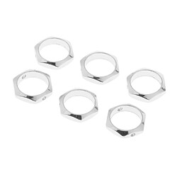 6pcs hexagone perle cadre dame sexangle charmes boucles d'oreilles bricolage perles artisanat