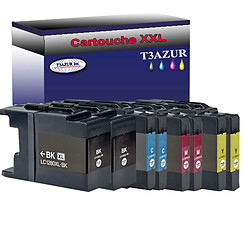 T3Azur Lot de 8 Cartouche compatible Brother DCP-J525W, DCP-J725DW, DCP-J925DW, LC1280XL