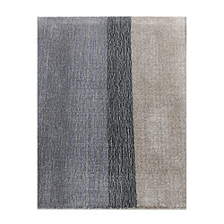 Vidal Tapis de couloir en laine 386x79 gris Darya pas cher