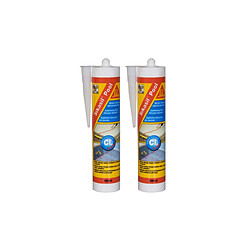 Lot de 2 mastic silicone SIKA Sikasil Pool - Joint pour piscine transparent - 300ml 