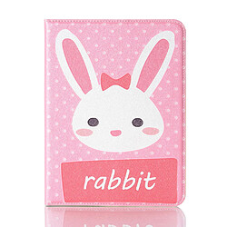 Etui en PU motif dessin animé avec support lapin rose pour votre Apple iPad mini (2021)