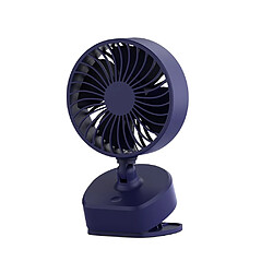 Universal Portable mini ventilateur clip ventilateur de bureau USB rechargeable ventilateur de bureau 360 degrés rotatif réglable clip de bureau ventilateur (bleu)