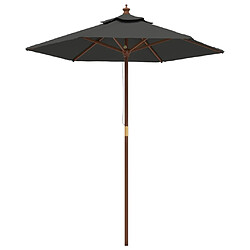 Maison Chic Parasol Jardin | Parasol de jardin avec mat en bois anthracite 196x231 cm - GKD64892