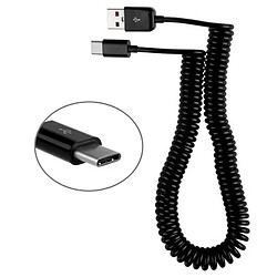 Wewoo Câble noir pour Samsung Galaxy S8 & S8 + / LG G6 / Huawei P10 & P10 Plus / Xiaomi Mi6 & Max 2 et autres Smartphones 3m printemps USB-C / Type-C 3.1 à USB 2.0 de charge de synchronisation de données,