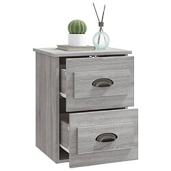 Maison Chic Table de chevet murale,Table de nuit sonoma gris 41,5x36x53 cm -MN83159 pas cher