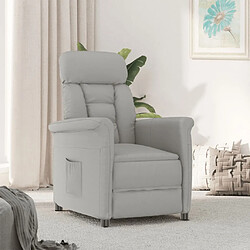 vidaXL Fauteuil inclinable Gris clair Similicuir daim