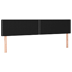 Vidaxl Cadre de lit avec tête de lit noir 120x190 cm tissu pas cher