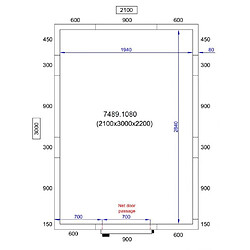 Chambre Froide Positive Pro Line - Hauteur 2200 mm - Combisteel