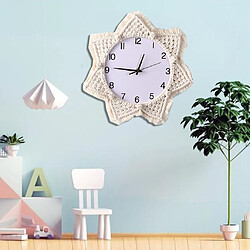 Avis Horloge Murale En Macramé Horloge à Quartz Muette Non Coutil Pour La Maison Fleur Arabe