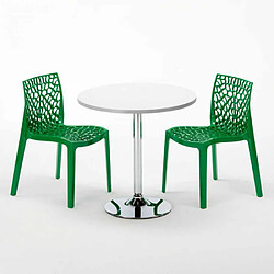 Avis Grand Soleil Table Ronde et 2 Chaises Colorées Set In