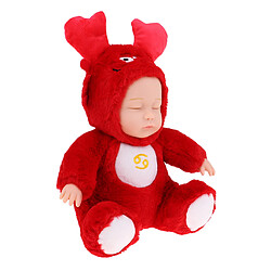 25cm poupée mignonne en peluche douce mignonne Reborn Constellation poupée Cancer rouge