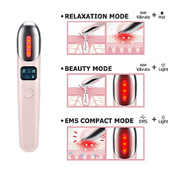 Acheter Universal EMS masseur oculaire compression thermique vibrations rides cercle sombre stylo démaquillant anti-âge œdème yeux appareils de beauté à la maison (rose)