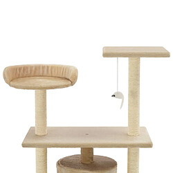 Acheter Arbre à chat avec griffoirs,niche pour chat en sisal 95 cm Beige -MN41689