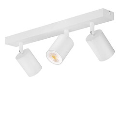 NETTLIFE 3 Spots Max.25w GU10 Plafond Blanc Pivotant à 350° Lampe de Couloir Moderne Applique Murale Industrielle pour Salon Chambre Cuisine