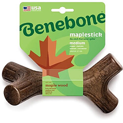 Benefon Benebone Jouet bâton a mâcher pour chien adulte, Taille M, saveur bacon et bois d'érable , durable et résistant