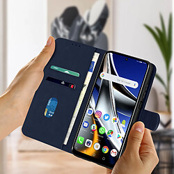 Avis Avizar Housse Xiaomi Poco X4 Pro 5G Clapet Portefeuille Fonction Support bleu