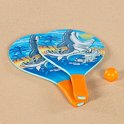 Raquettes de Plage avec Balle Aktive Requin 19,5 x 38 cm (24 Unités)