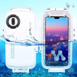 Wewoo Coque 40m / 130ft Boîtier de plongée étanche Vidéo Prenant une protection sous-marine pour HuP20 (Blanc)