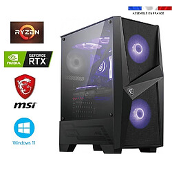 PC Gamer Ryzen 7 5700X - RTX 4060Ti 8GO MSI VENTUS 2X - 32GO RAM - SSD 1To + HDD 2To - WIFI - MSI Mag Forge 100R - Windows 11