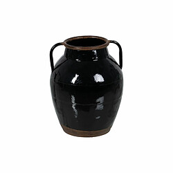 BigBuy Home Vase Noir Fer 18,5 x 18,5 x 22 cm