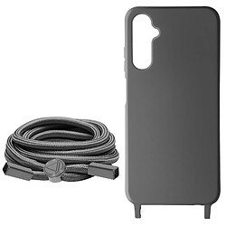 Avizar Coque Cordon pour Samsung Galaxy A05S Semi-Rigide Noir