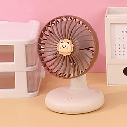 Avis (Marron) Petit Ventilateur Électrique Avec Ventilateur De Bureau Portable Rechargeable Usb à Forte Énergie Éolienne