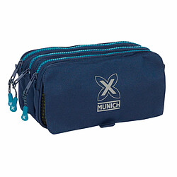 Trousse Fourre-Tout Triple Munich Nautic Blue marine 21,5 x 10 x 8 cm