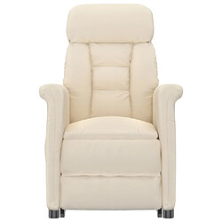 Avis vidaXL Fauteuil électrique de massage Beige microfibre