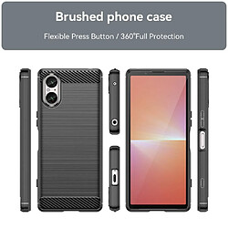 Htdmobiles Coque pour Sony Xperia 5 V - housse etui silicone gel carbone + film ecran - NOIR