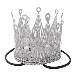 Couronne Bandeau Bébé Fille Garçon Dame Photo Prop Couronne Bandeaux Élastiques Argent