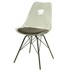 Avis Amadeus Lot de 4 chaises Diane avec coussin d'assise - Vert