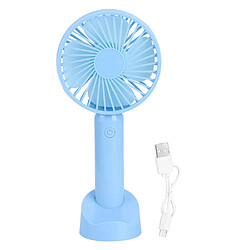 Mini Ventilateur de Table Portable d'Été Refroidisseur d'Air Rechargeable USB Ventilateur de Refroidissement Réglable à 3 Vitesses avec Base de Support de Téléphone Portable