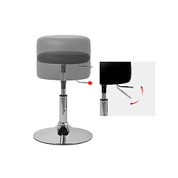 Avis ML DESIGN MODERN LIVING Tabouret de maquillage rembourré rond pouf noir réglable en hauteur en acier