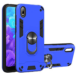 Coque en TPU hybride 2 en 1 amovible avec béquille rotative bleu clair pour votre Huawei Y5 (2019)/Honor 8S