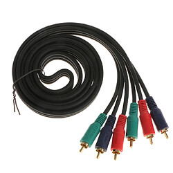 3rca mâle à 3 fiches rgb mâles ypbpr composant vidéo connecteurs câble 5.9ft