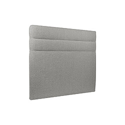 Sommeil de plomb Tete de lit Lignes Bouclette Gris L 135 cm - Ep 10 cm rembourré