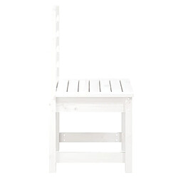 Maison Chic Lot de 2 Chaises de jardin,Fauteuil d'extérieur blanc 40,5x48x91,5cm bois massif de pin -MN61391 pas cher