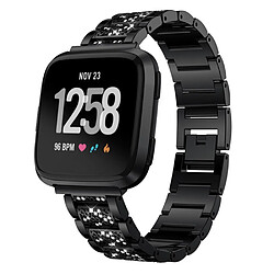 Avis Bracelet en métal décor de strass universel 22mm noir pour votre Huawei Watch GT/Gear S2