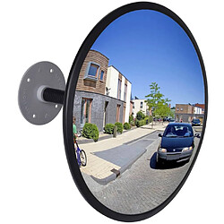 vidaXL Miroir de trafic convexe Acrylique Noir 30 cm Intérieur