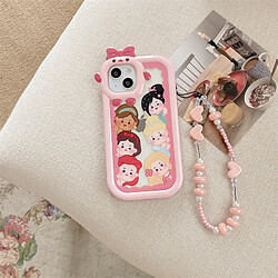 GUPBOO Étui pour iPhone11 Sonde plein écran princesse fille étui de téléphone portable chaîne fille