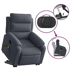 Acheter vidaXL Fauteuil de massage inclinable Gris foncé Velours