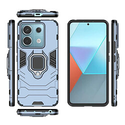 Htdmobiles Coque pour Xiaomi Redmi Note 13 Pro 5G / Poco X6 5G - housse etui rigide anti choc + verre trempe - BLEU FONCE