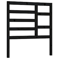 vidaXL Tête de lit Noir 106x4x104 cm Bois massif de pin