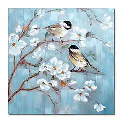 Cadre DKD Home Decor Oriental Oiseaux (80 x 3 x 80 cm) (2 Unités)